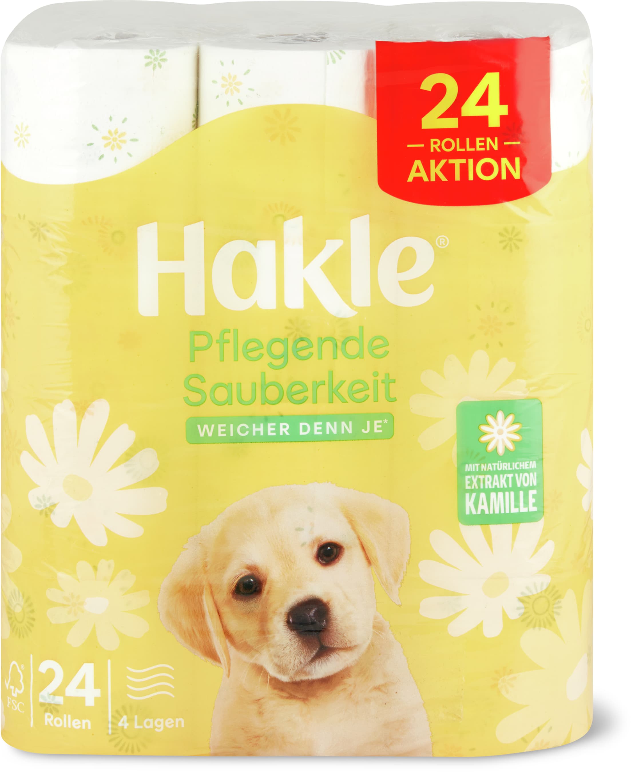 Hakle Carta igienica Pflegende Sauberkeit 4 veli 24 rotoli
